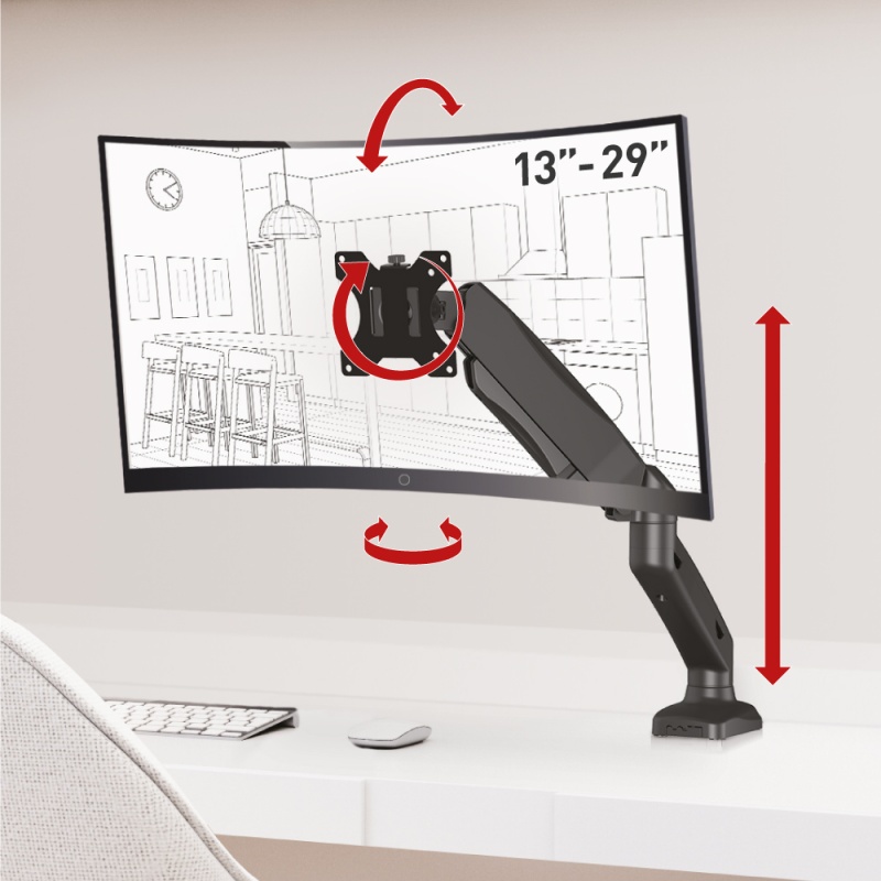 Monitori lauakinnitus BARKAN M121P (13