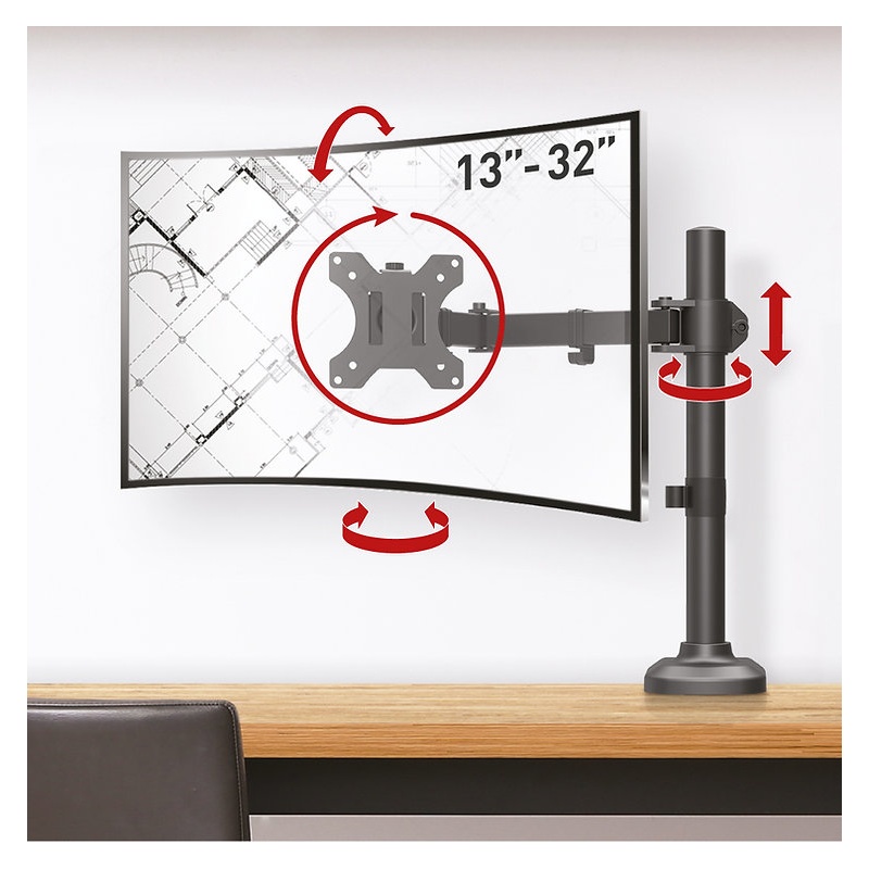 Monitori lauakinnitus BARKAN M121T (13