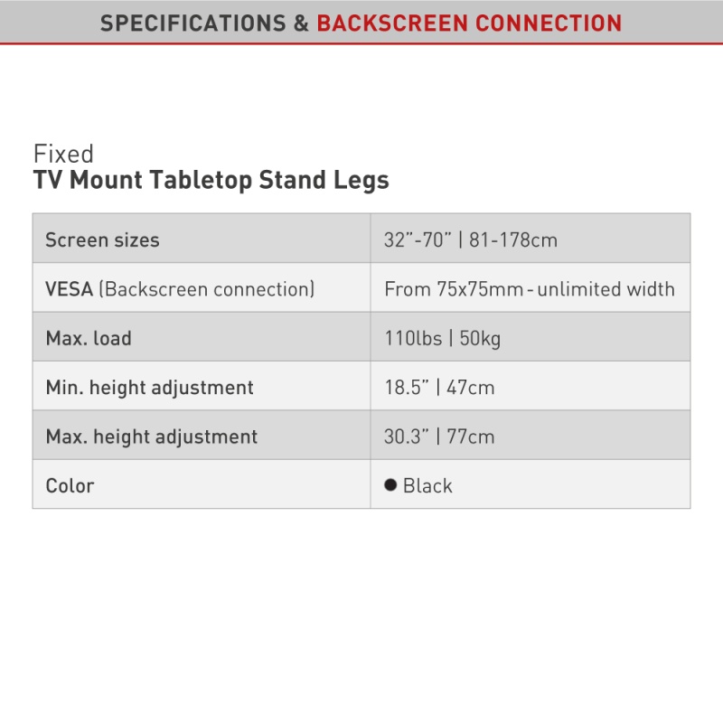 Teleri jalad BARKAN S40, 13-70