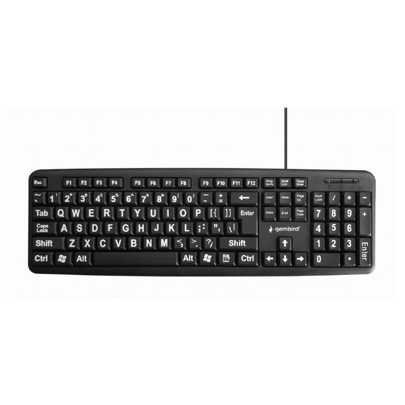 Klaviatuur GEMBIRD KB-US-103 must, EN