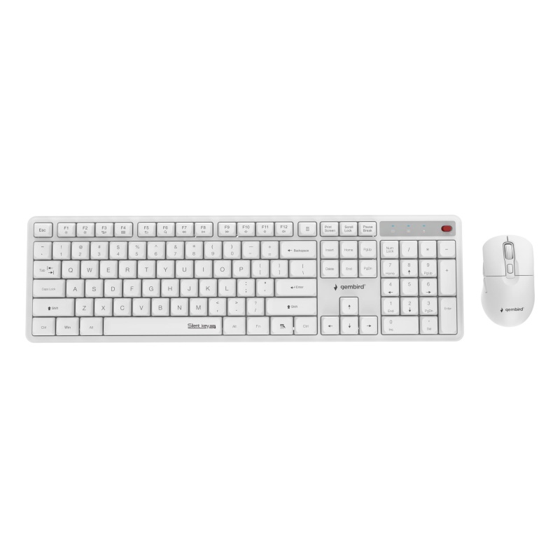Keyboard + Mouse GEMBIRD WRL KBS-WMS-01-W White, EN