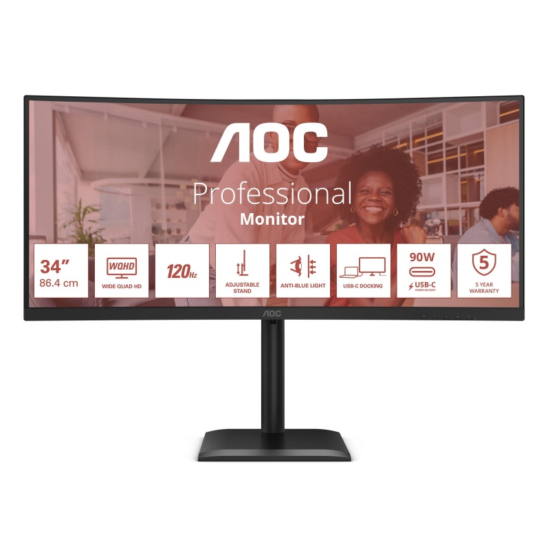 34" Quad HD LCD monitor AOC CU34E4CV
