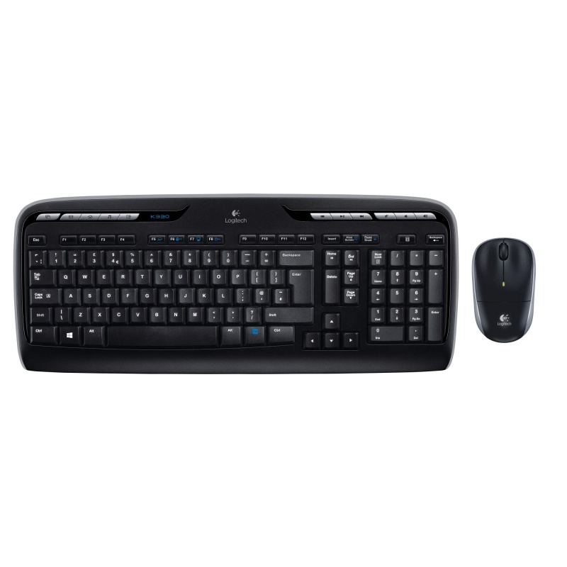 Klaviatuur + hiir LOGITECH MK330 must, EN