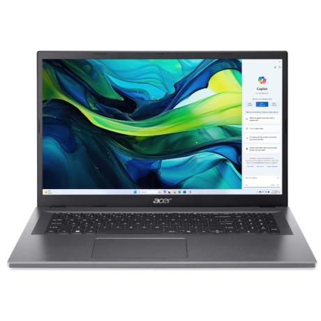 Sülearvuti ACER Aspire Go 17, Core 3-N355, 17,3", RAM 16GB, SSD 512GB, EN, W11 Home, Steel Gray