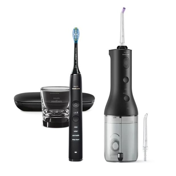 Hambavahede puhastaja PHILIPS SONICARE FLOSSER + hambahari HX3886/43 Diamond Clean