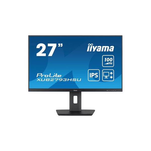 LCD Monitor IIYAMA 27"/68 cm, Business, Panel IPS, 1920x1080, 16:9, 100Hz, 1 ms, XUB2793HSU-B6