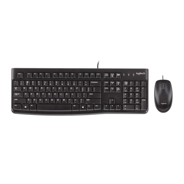 Klaviatuur + hiir LOGITECH MK120 must, EN