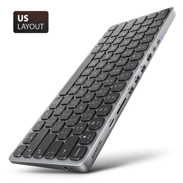 Klaviatuur 9in1 HUBiga AXAGON HMC-KB, EN