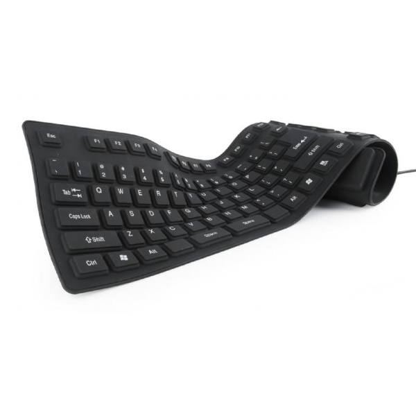 Klaviatuur GEMBIRD KB-109F-B painduv, must, EN