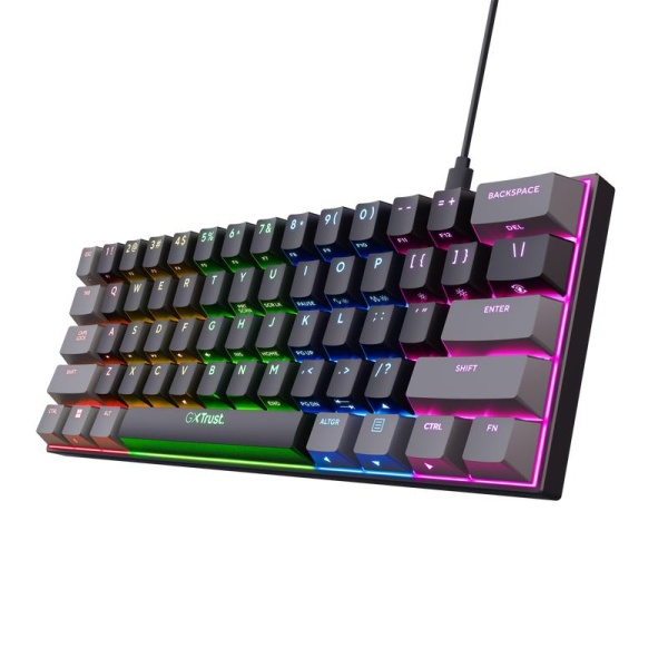 Klaviatuur TRUST GXT867 ACIRA MINI, must, EN
