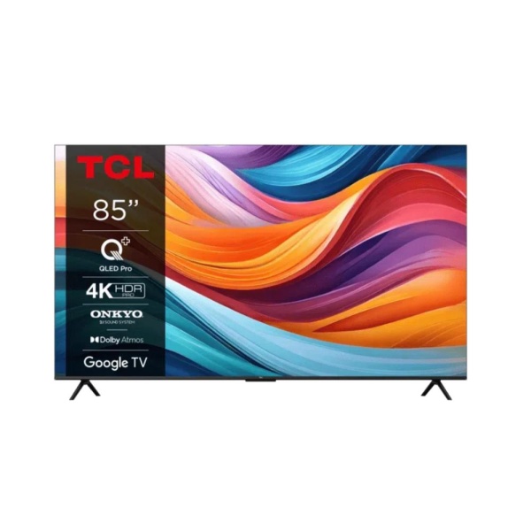 TCL 85T7B, 85"/215 cm, QLED, UHD 4K/Smart 3840x2160, HDR, Google TV, black