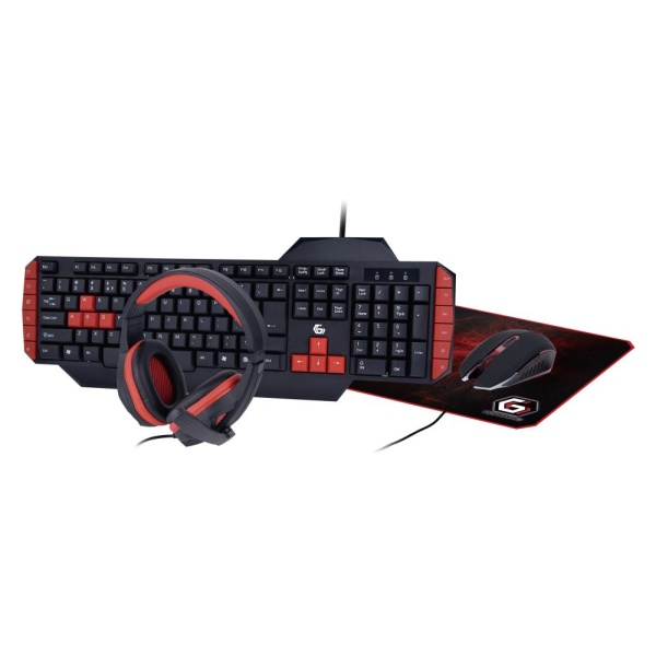 Mänguri komplekt GEMBIRD GGS-UMG4-02 must/punane, EN