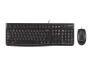 Klaviatuur + hiir LOGITECH MK120 must, EN